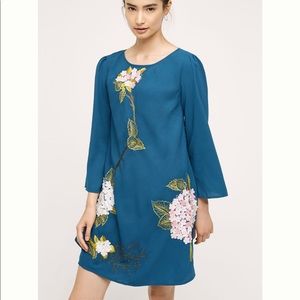 Anthropologie Varun Bahl hydrangea dress size 8